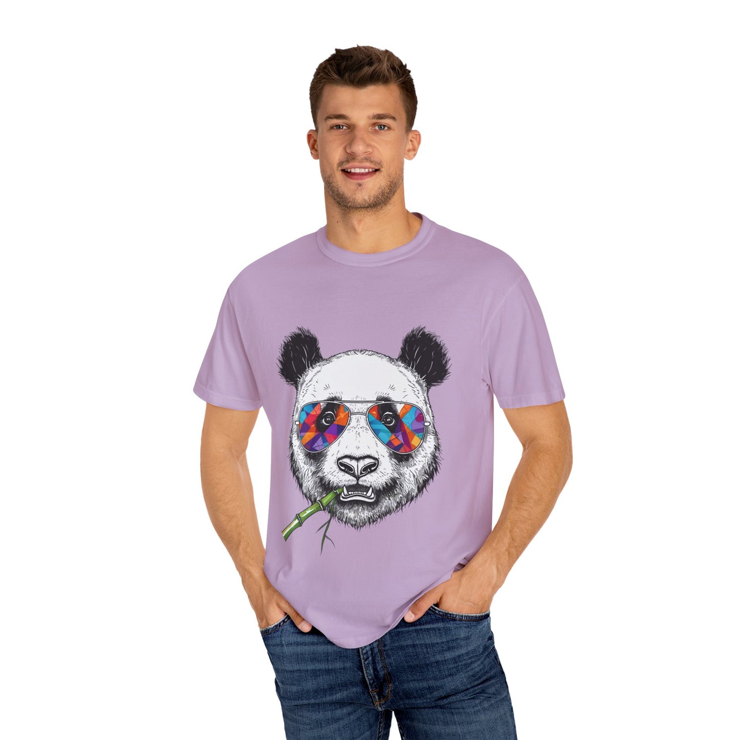 Cool Panda Graphic Tee, Animal Lover Gift, Summer Fashion, Eco-Friendly T-Shirt, Unique Print, Casual Wear, Gift for Him/Her