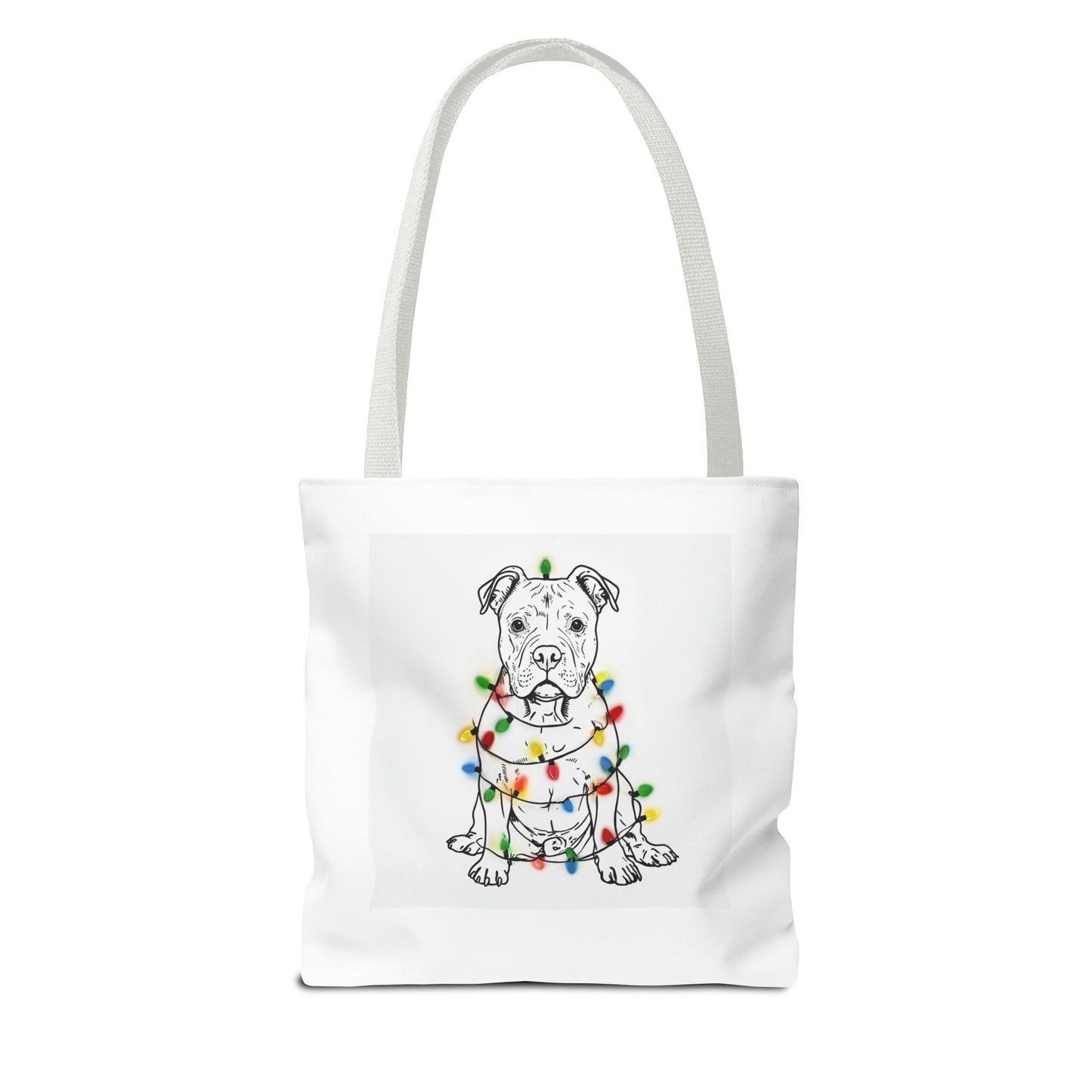 Festive Dog Tote Bag, Holiday Shopping, Pet Lover Gift, Christmas Essentials, Eco-Friendly Carryall, Cute Canine Design