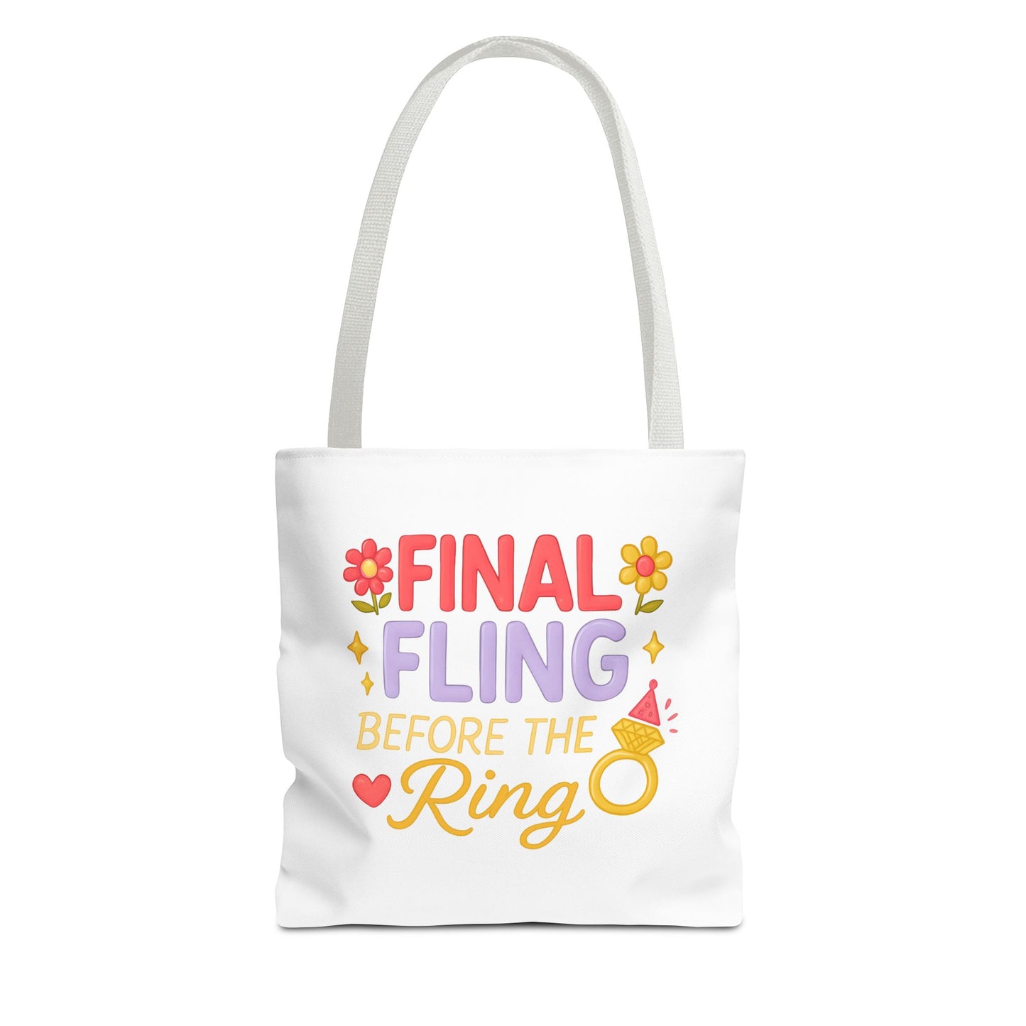 Final Fling Before the Ring Tote Bag - Bachelorette Party Favor, Bride Tribe Gift, Unique Wedding Accessory, Bridal Shower, Girls Night Out