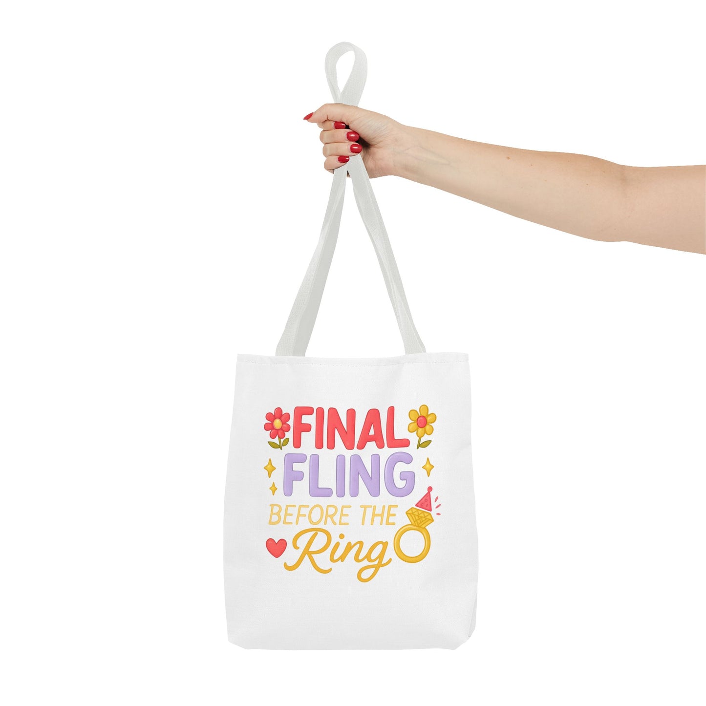 Final Fling Before the Ring Tote Bag - Bachelorette Party Favor, Bride Tribe Gift, Unique Wedding Accessory, Bridal Shower, Girls Night Out