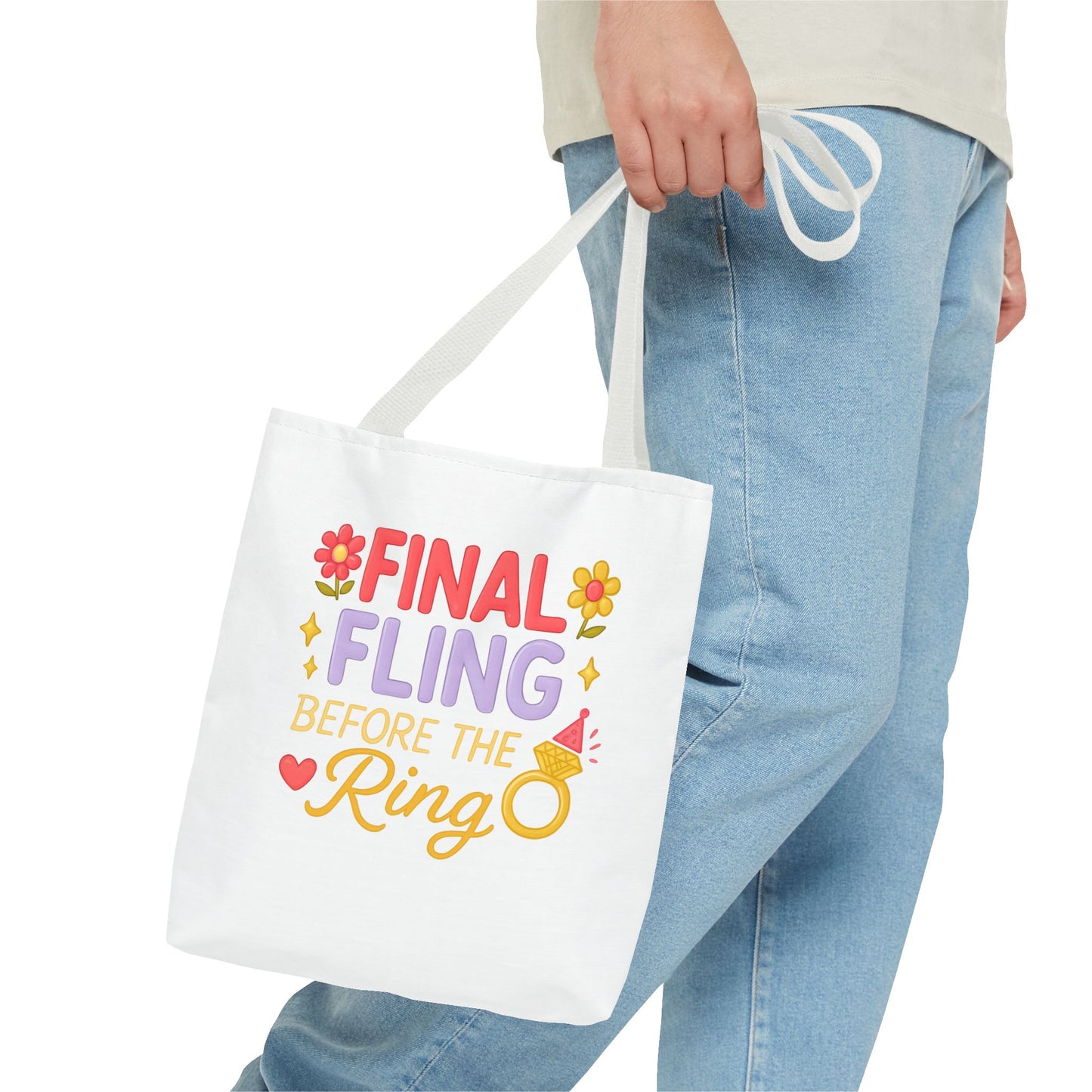 Final Fling Before the Ring Tote Bag - Bachelorette Party Favor, Bride Tribe Gift, Unique Wedding Accessory, Bridal Shower, Girls Night Out