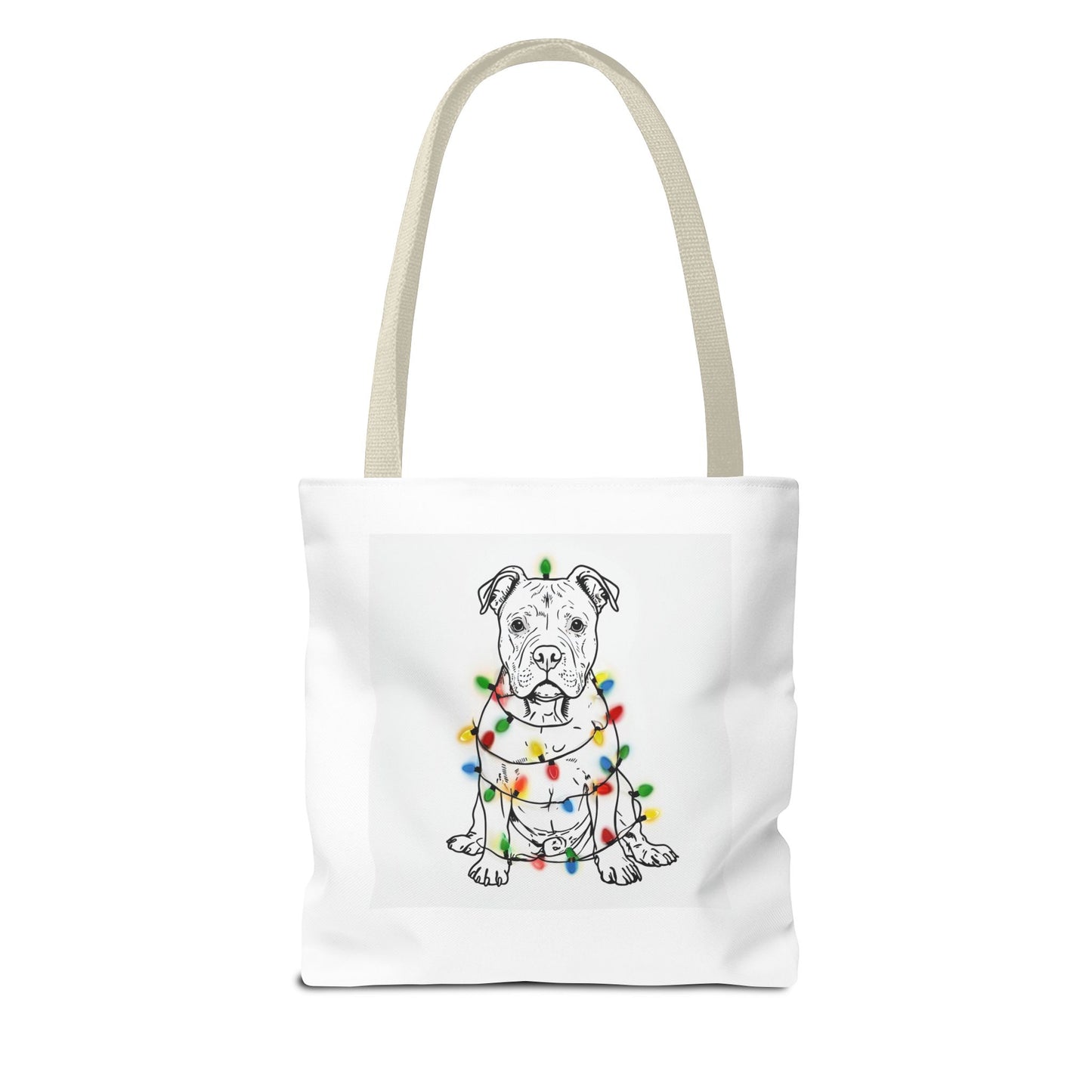 Festive Dog Tote Bag, Holiday Shopping, Pet Lover Gift, Christmas Essentials, Eco-Friendly Carryall, Cute Canine Design