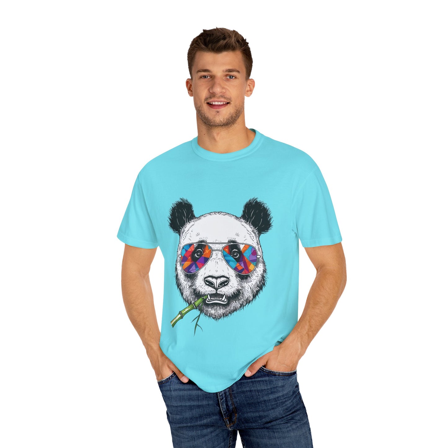 Cool Panda Graphic Tee, Animal Lover Gift, Summer Fashion, Eco-Friendly T-Shirt, Unique Print, Casual Wear, Gift for Him/Her