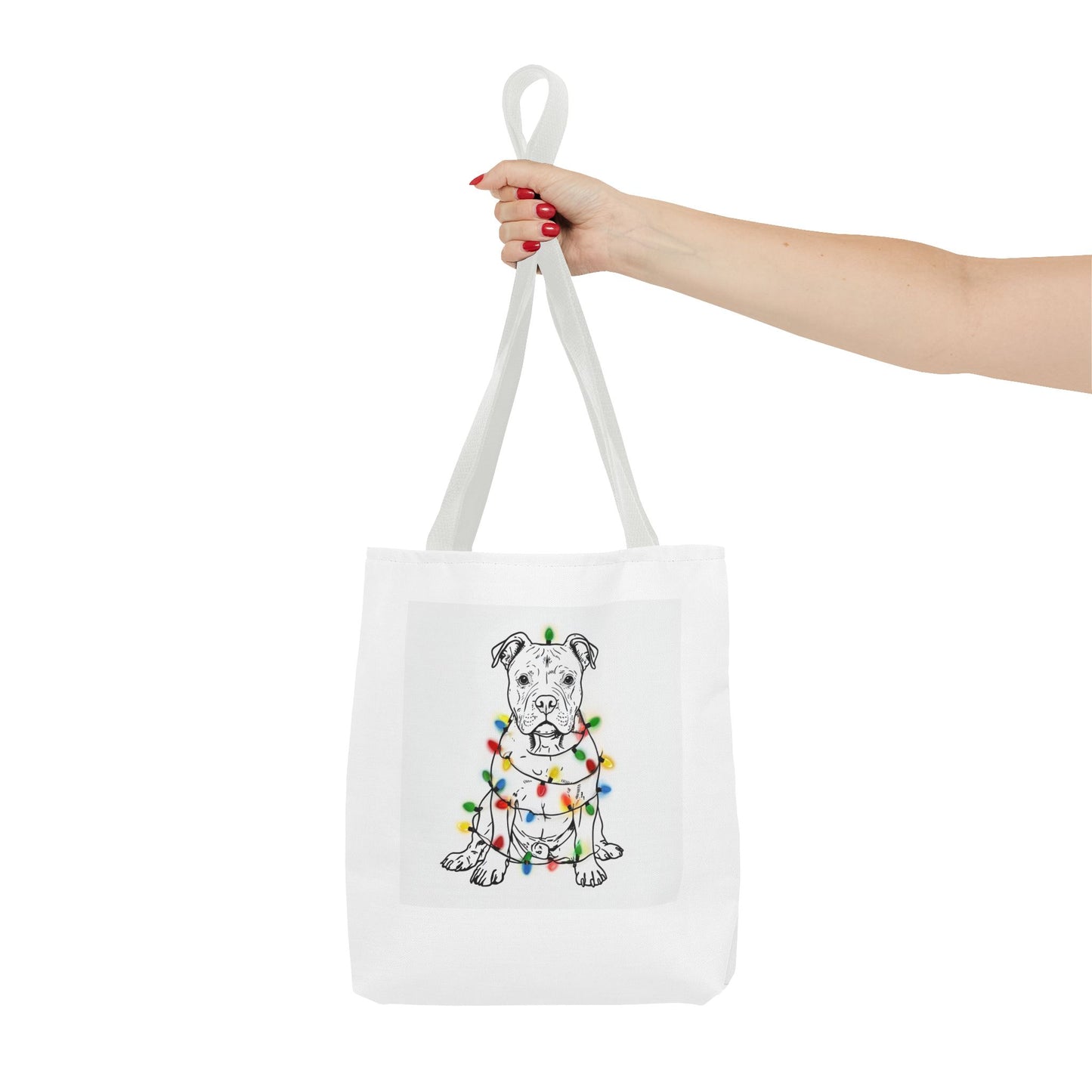 Festive Dog Tote Bag, Holiday Shopping, Pet Lover Gift, Christmas Essentials, Eco-Friendly Carryall, Cute Canine Design