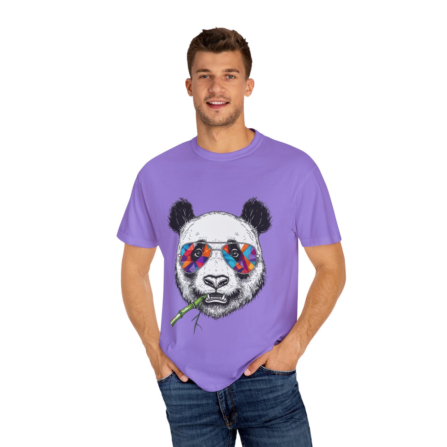 Cool Panda Graphic Tee, Animal Lover Gift, Summer Fashion, Eco-Friendly T-Shirt, Unique Print, Casual Wear, Gift for Him/Her