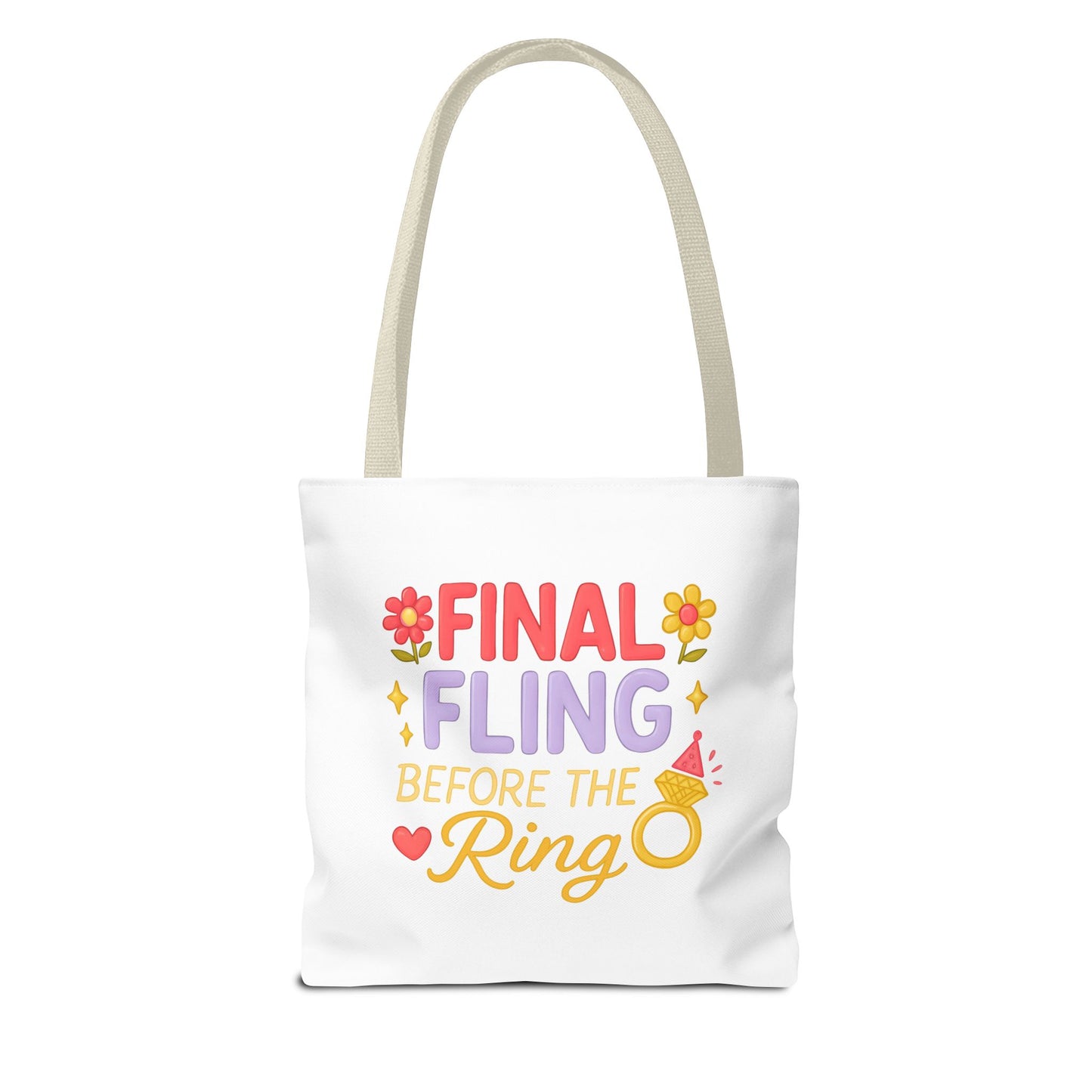 Final Fling Before the Ring Tote Bag - Bachelorette Party Favor, Bride Tribe Gift, Unique Wedding Accessory, Bridal Shower, Girls Night Out