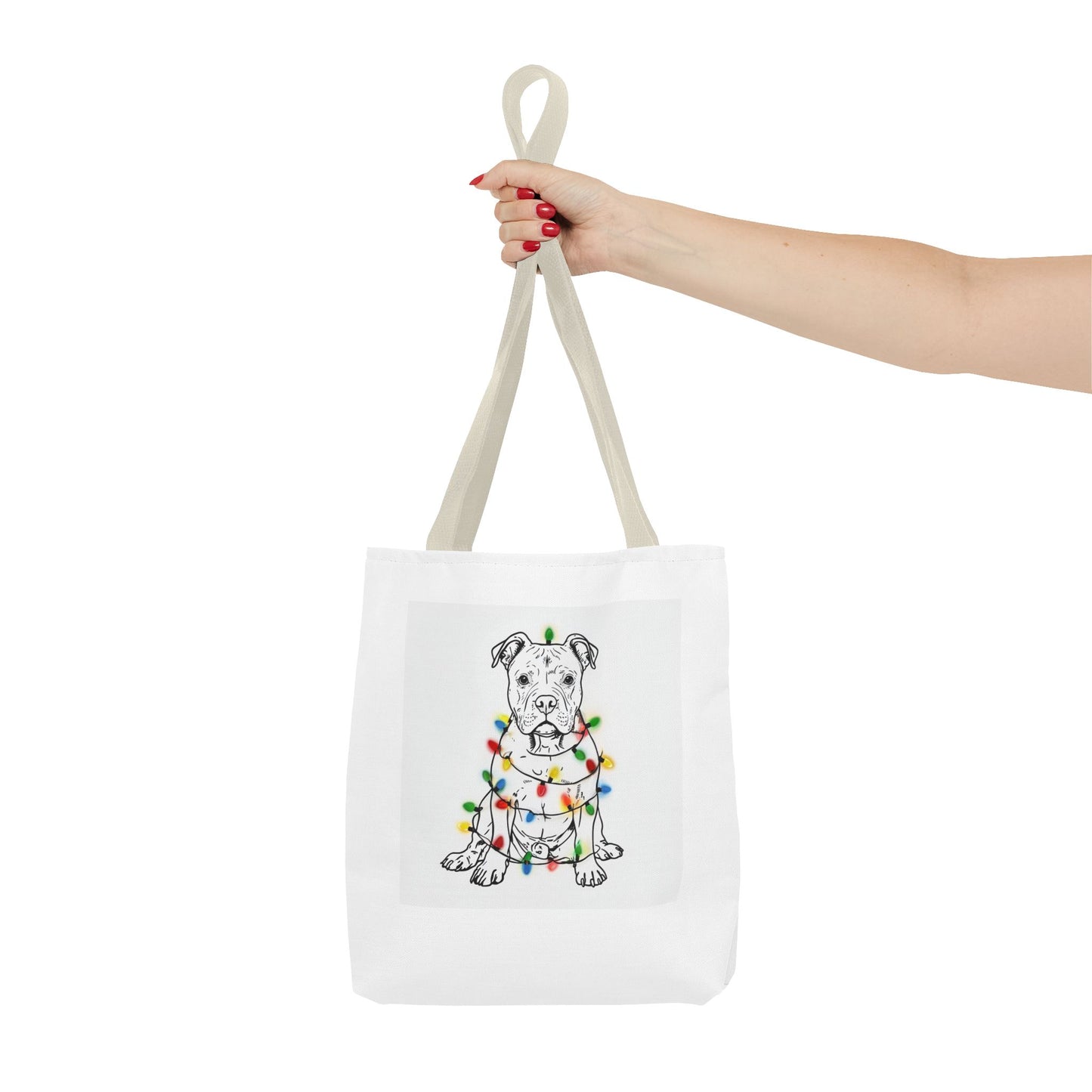 Festive Dog Tote Bag, Holiday Shopping, Pet Lover Gift, Christmas Essentials, Eco-Friendly Carryall, Cute Canine Design