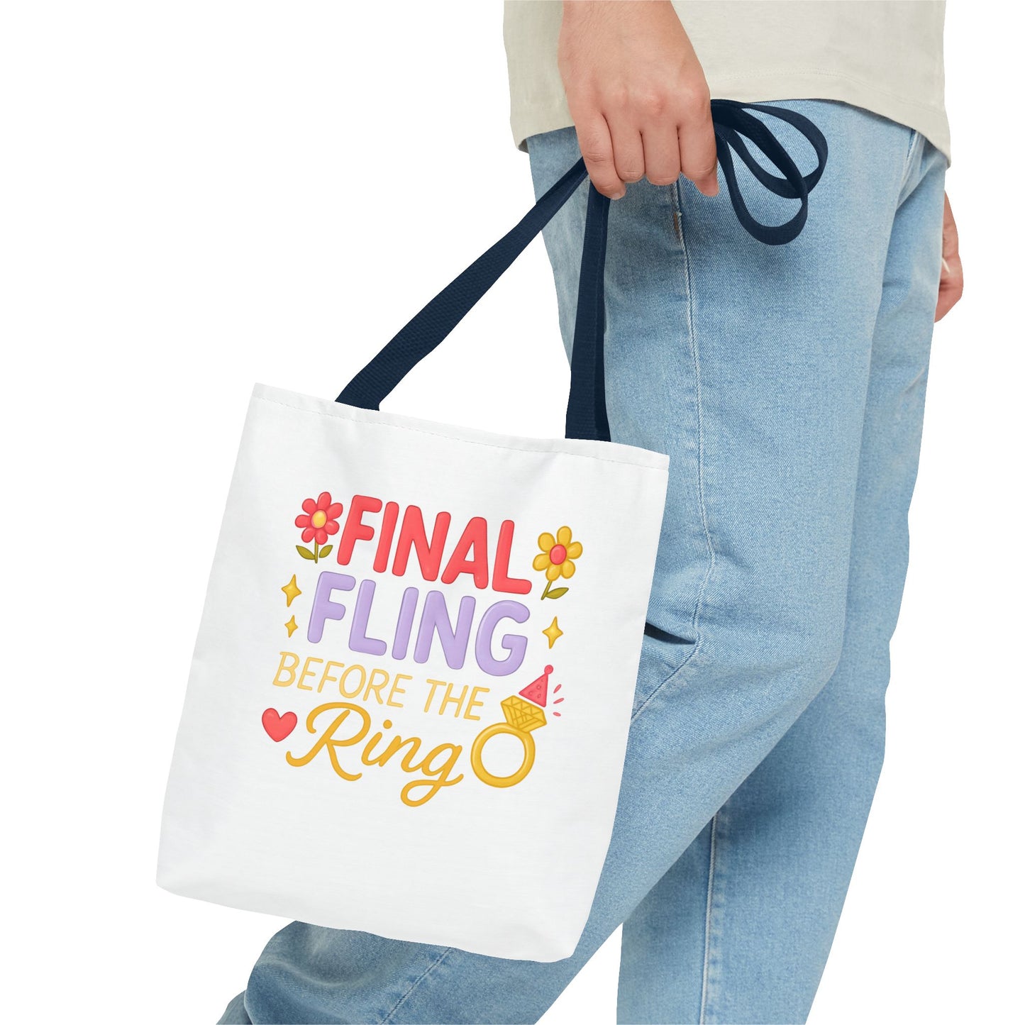 Final Fling Before the Ring Tote Bag - Bachelorette Party Favor, Bride Tribe Gift, Unique Wedding Accessory, Bridal Shower, Girls Night Out