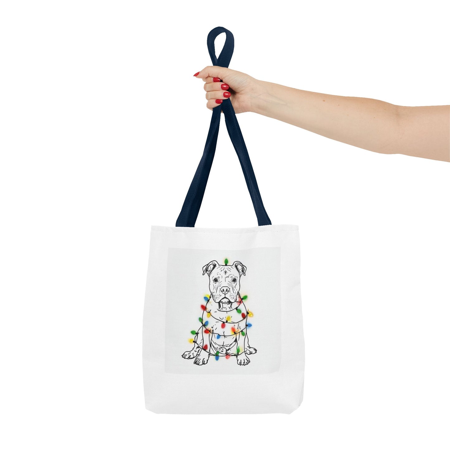 Festive Dog Tote Bag, Holiday Shopping, Pet Lover Gift, Christmas Essentials, Eco-Friendly Carryall, Cute Canine Design