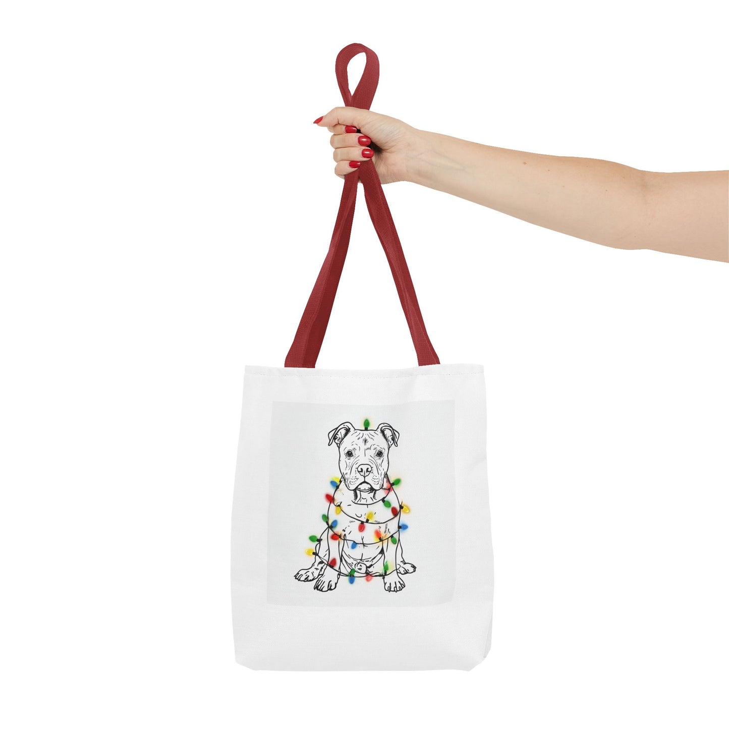Festive Dog Tote Bag, Holiday Shopping, Pet Lover Gift, Christmas Essentials, Eco-Friendly Carryall, Cute Canine Design