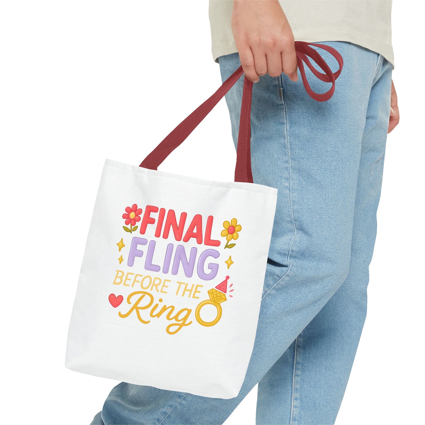 Final Fling Before the Ring Tote Bag - Bachelorette Party Favor, Bride Tribe Gift, Unique Wedding Accessory, Bridal Shower, Girls Night Out