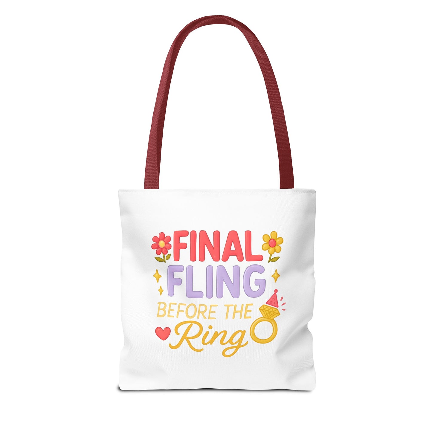 Final Fling Before the Ring Tote Bag - Bachelorette Party Favor, Bride Tribe Gift, Unique Wedding Accessory, Bridal Shower, Girls Night Out