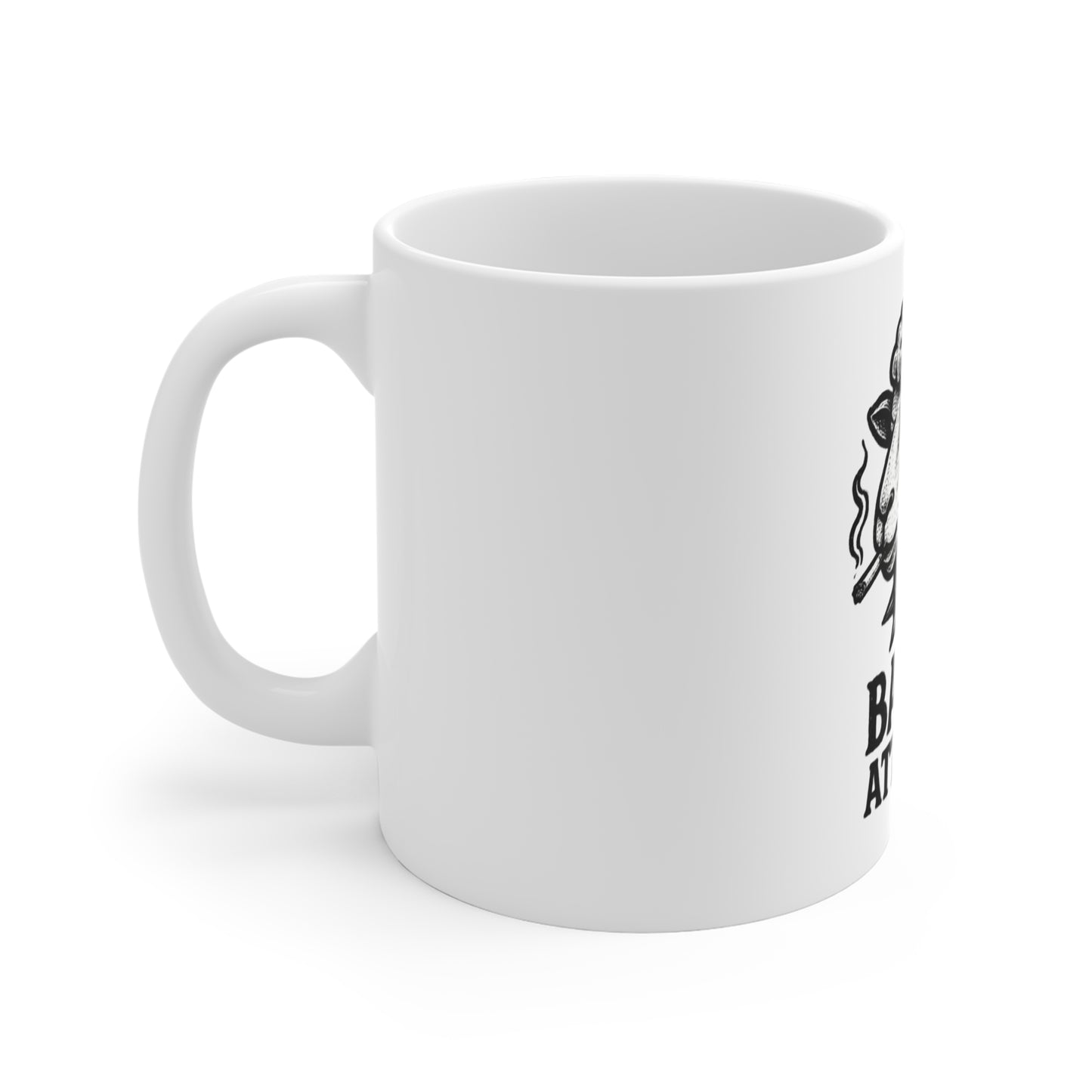Baaad Attitude Mug - Fun Coffee Cup, Gift for Friends, Sheep Lover Mug, Unique Office Decor, Humor for Sheep Enthusiasts