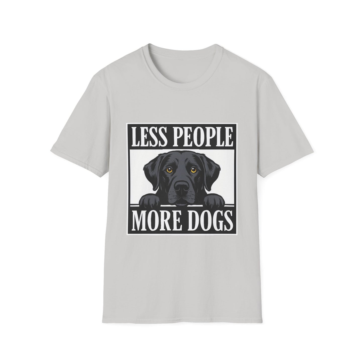 Less People More Dogs Unisex Softstyle T-Shirt, Dog Lover Gift, Pet Owner Tee, Animal Rescue Shirt, Funny Casual Wear, Everyday Comfort