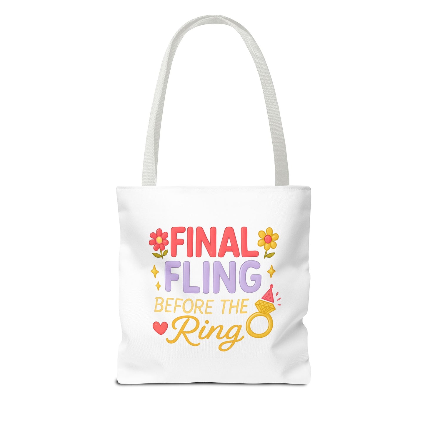 Final Fling Before the Ring Tote Bag - Bachelorette Party Favor, Bride Tribe Gift, Unique Wedding Accessory, Bridal Shower, Girls Night Out