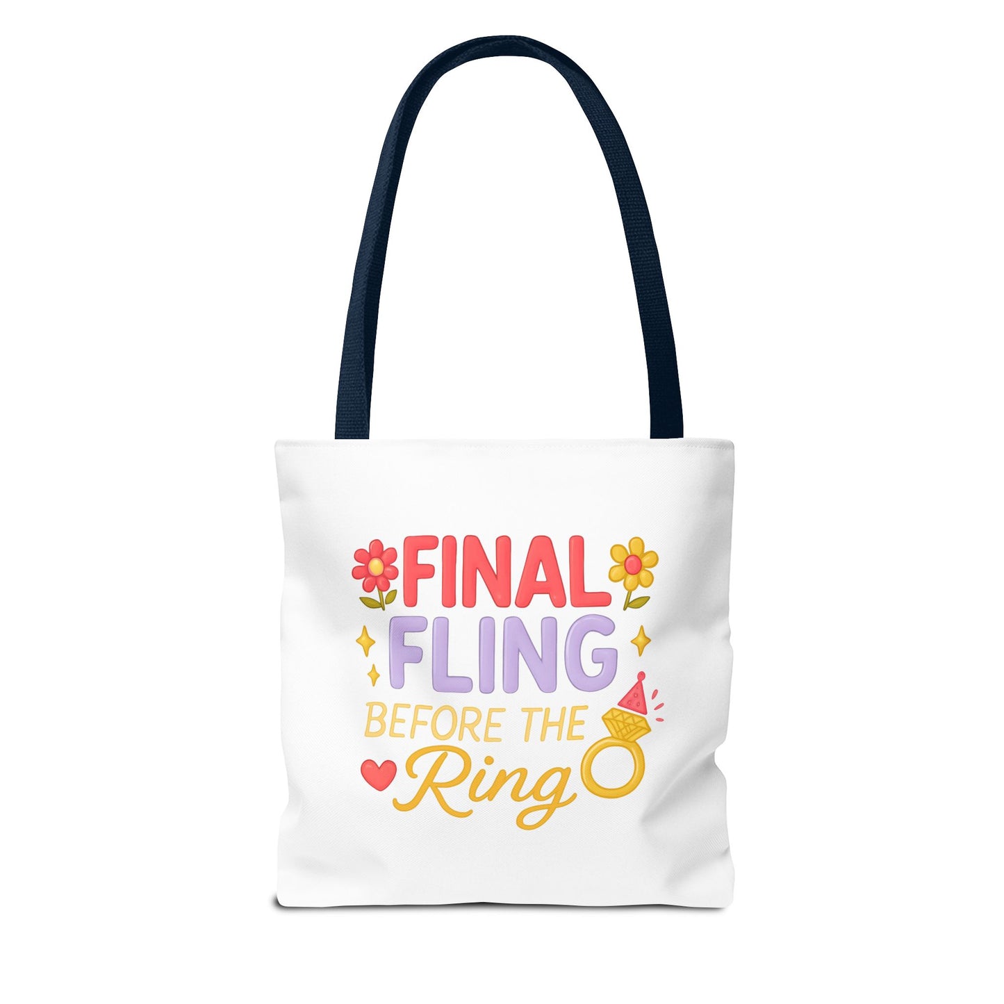 Final Fling Before the Ring Tote Bag - Bachelorette Party Favor, Bride Tribe Gift, Unique Wedding Accessory, Bridal Shower, Girls Night Out
