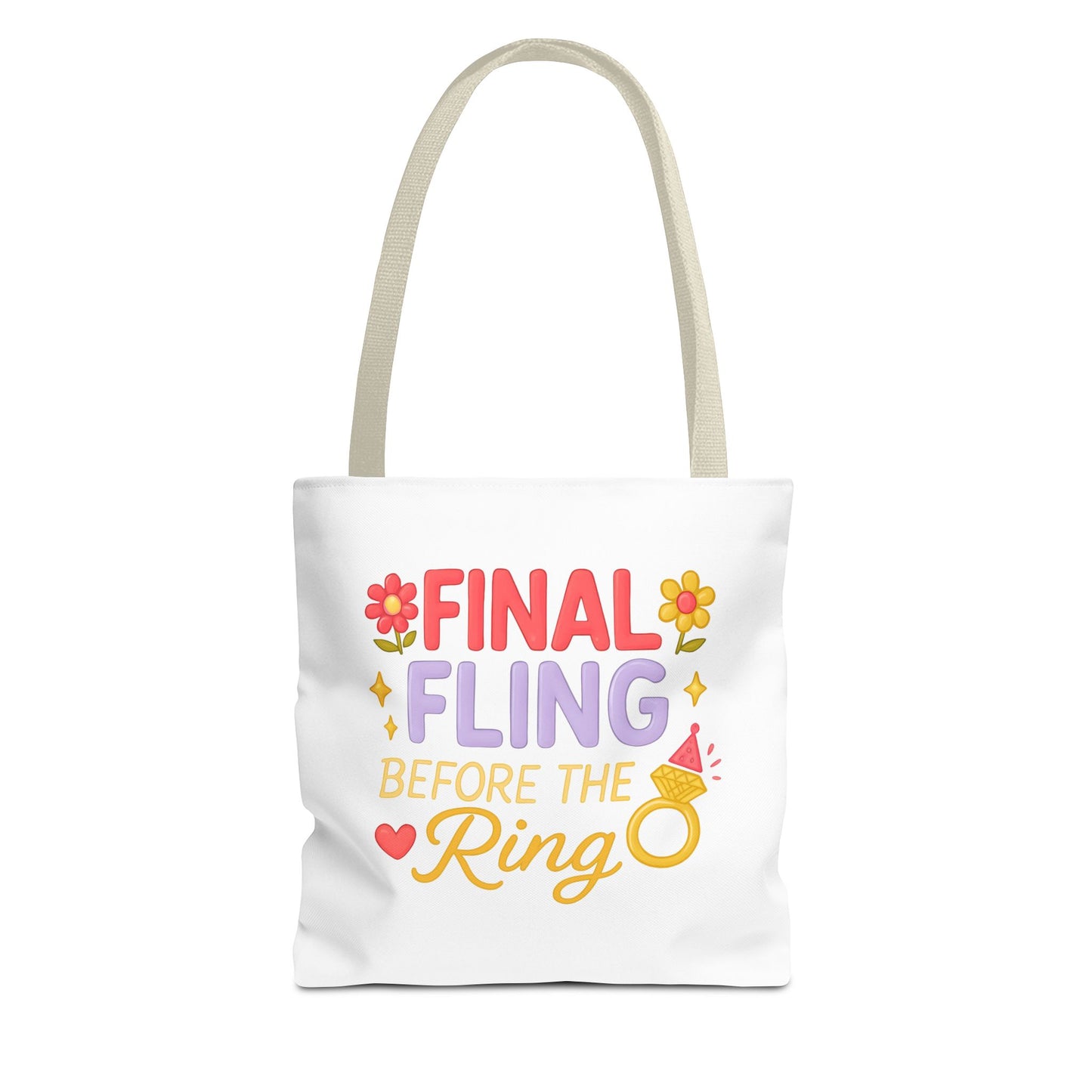 Final Fling Before the Ring Tote Bag - Bachelorette Party Favor, Bride Tribe Gift, Unique Wedding Accessory, Bridal Shower, Girls Night Out