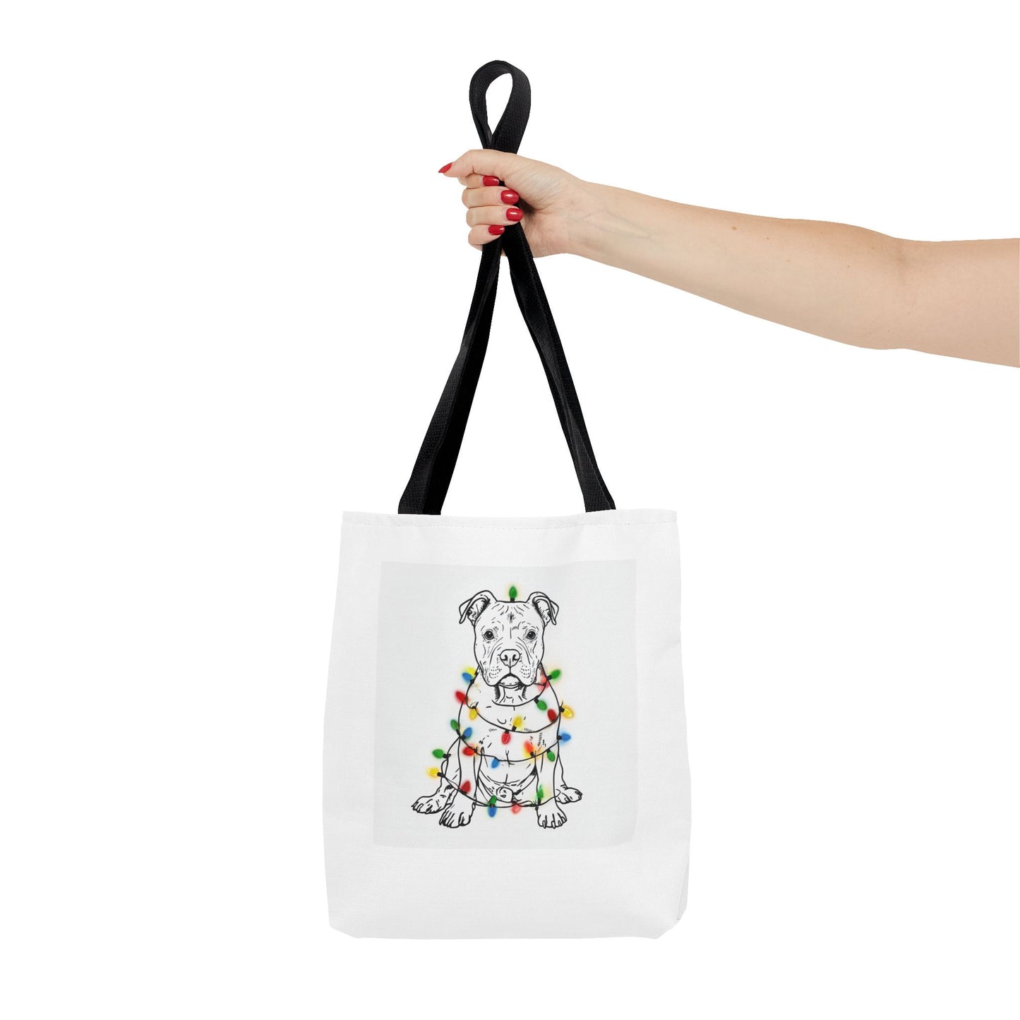 Festive Dog Tote Bag, Holiday Shopping, Pet Lover Gift, Christmas Essentials, Eco-Friendly Carryall, Cute Canine Design