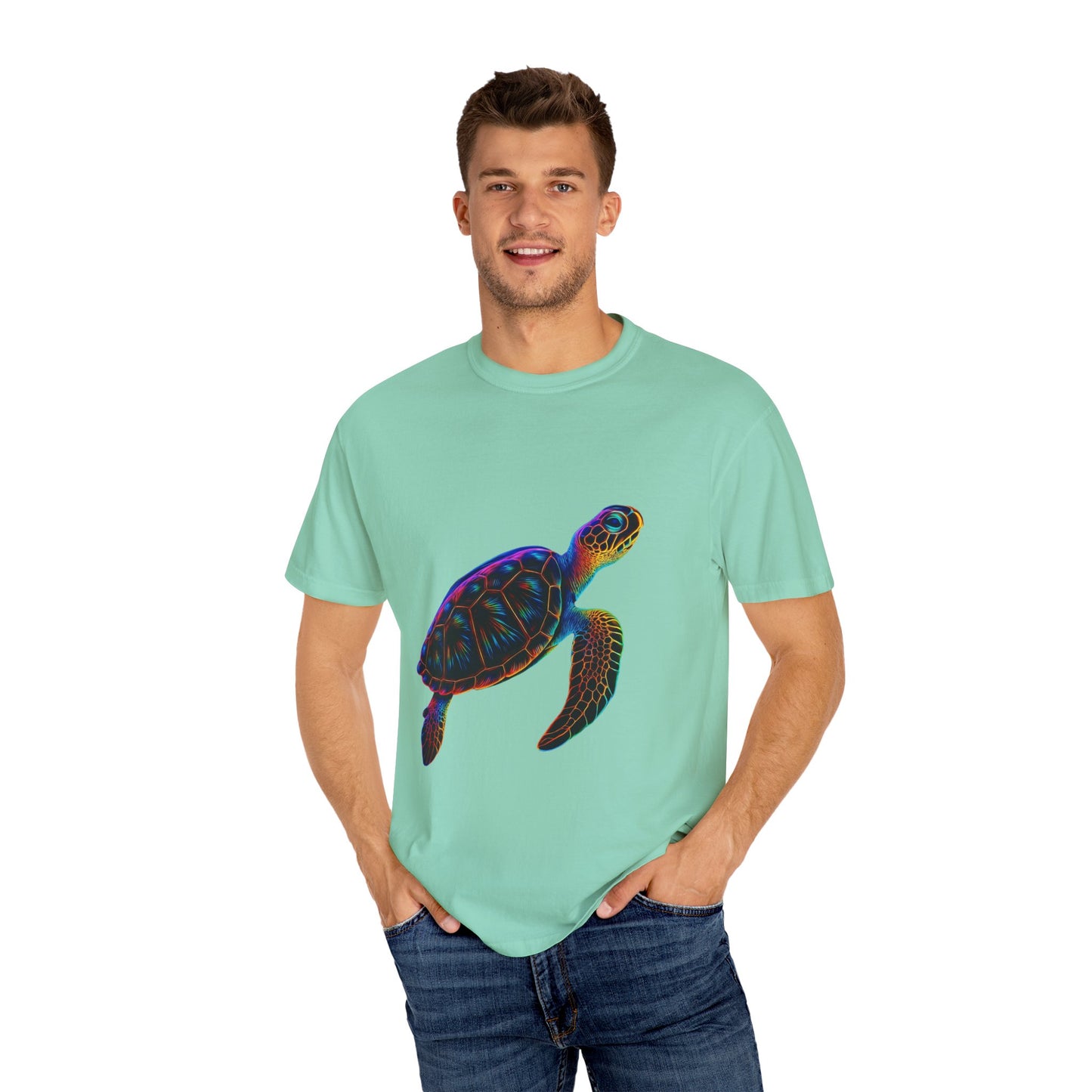 Colorful Turtle Tee: Unisex Garment-Dyed T-Shirt for Beach Lovers, Ocean Enthusiasts, Gifts for Nature Lovers, Eco-Friendly Apparel, [...]